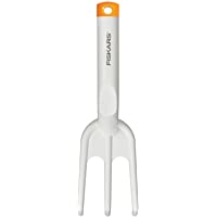 Fiskars Cultivador con 3 púas- Blanco-Naranja- Plástico reforzado con Fibra de Vidrio- 1027034